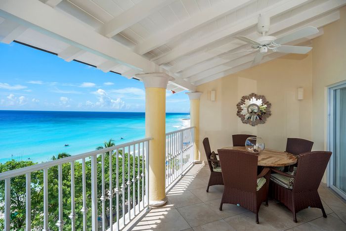 Sapphire Beach #505 has a great patio with ocean views