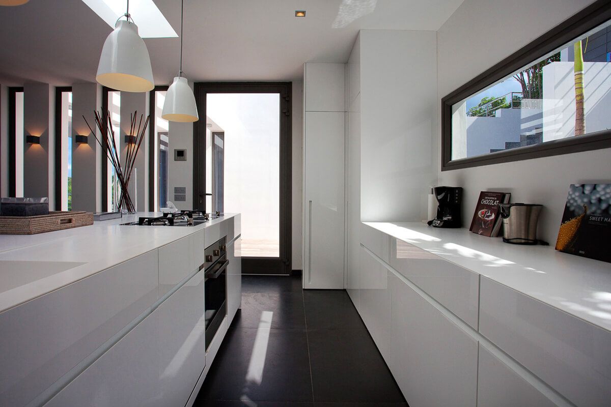 The crisp modern kitchen