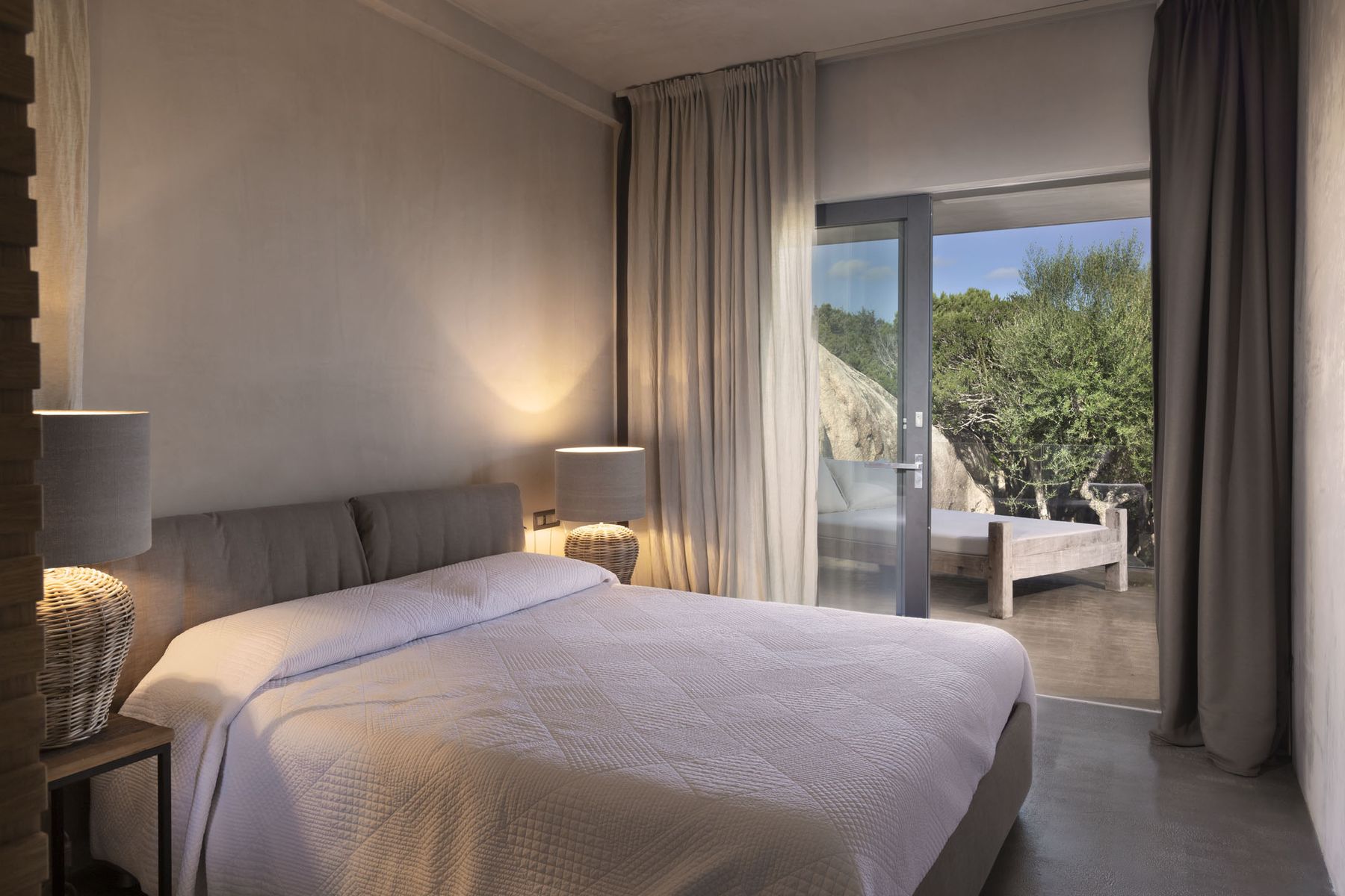Double ensuite bedroom with access to terrace.
