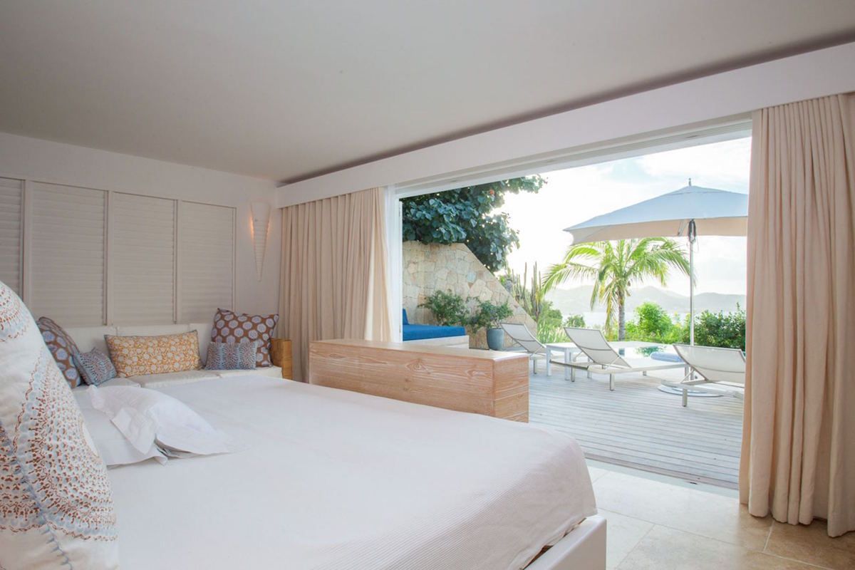 King suite opens to the patio