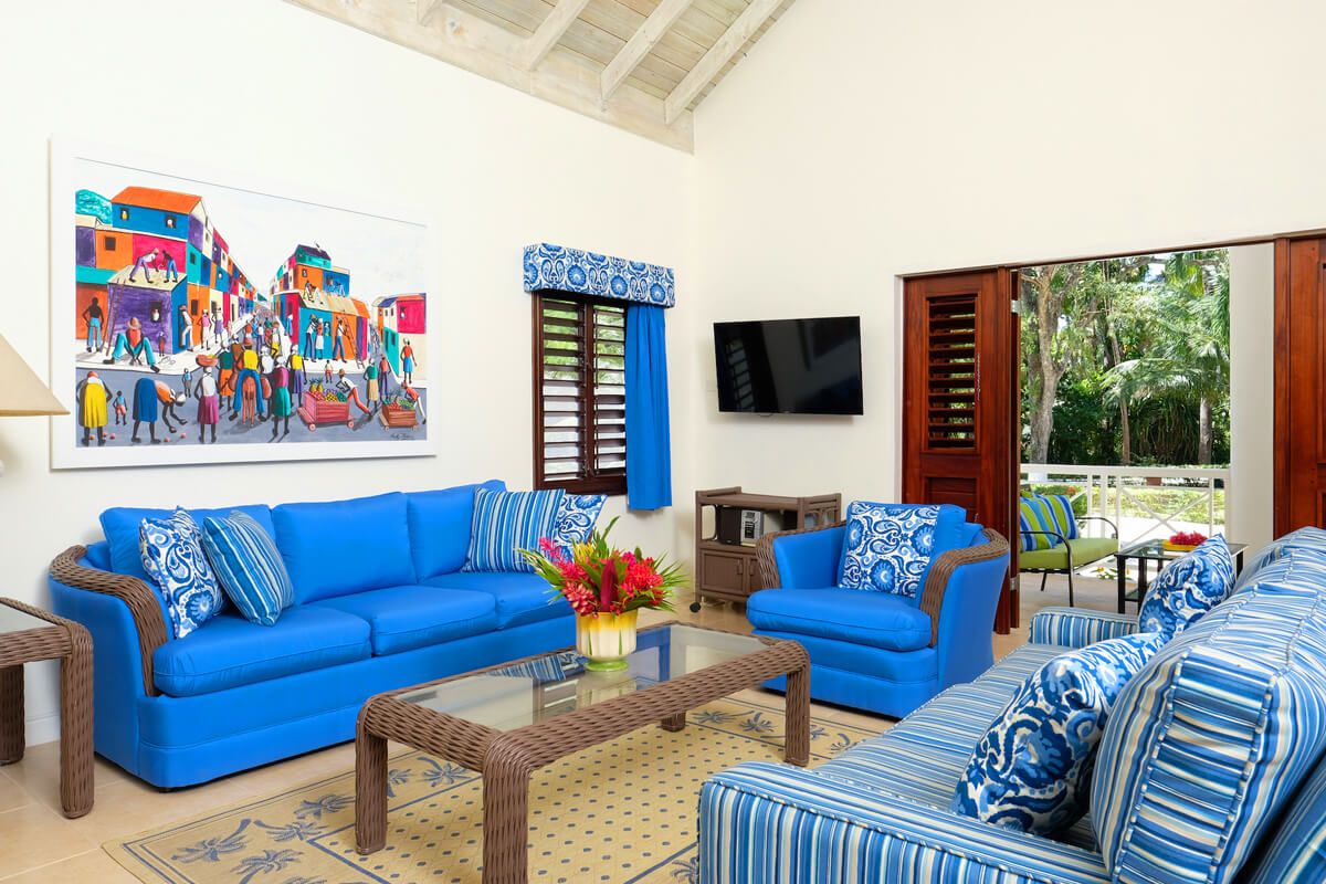 Living area in the garden cottage