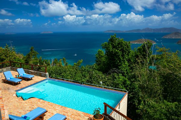 Mango Bay Villa offers amazing views of the Caribbean to the BVI's