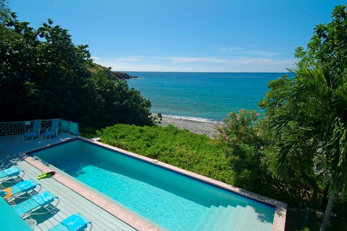 Views over Devers Bay from Sunset Beach Villa