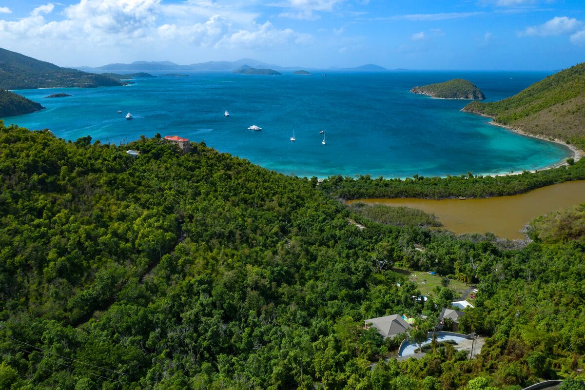 Aerial view of Francis Bay