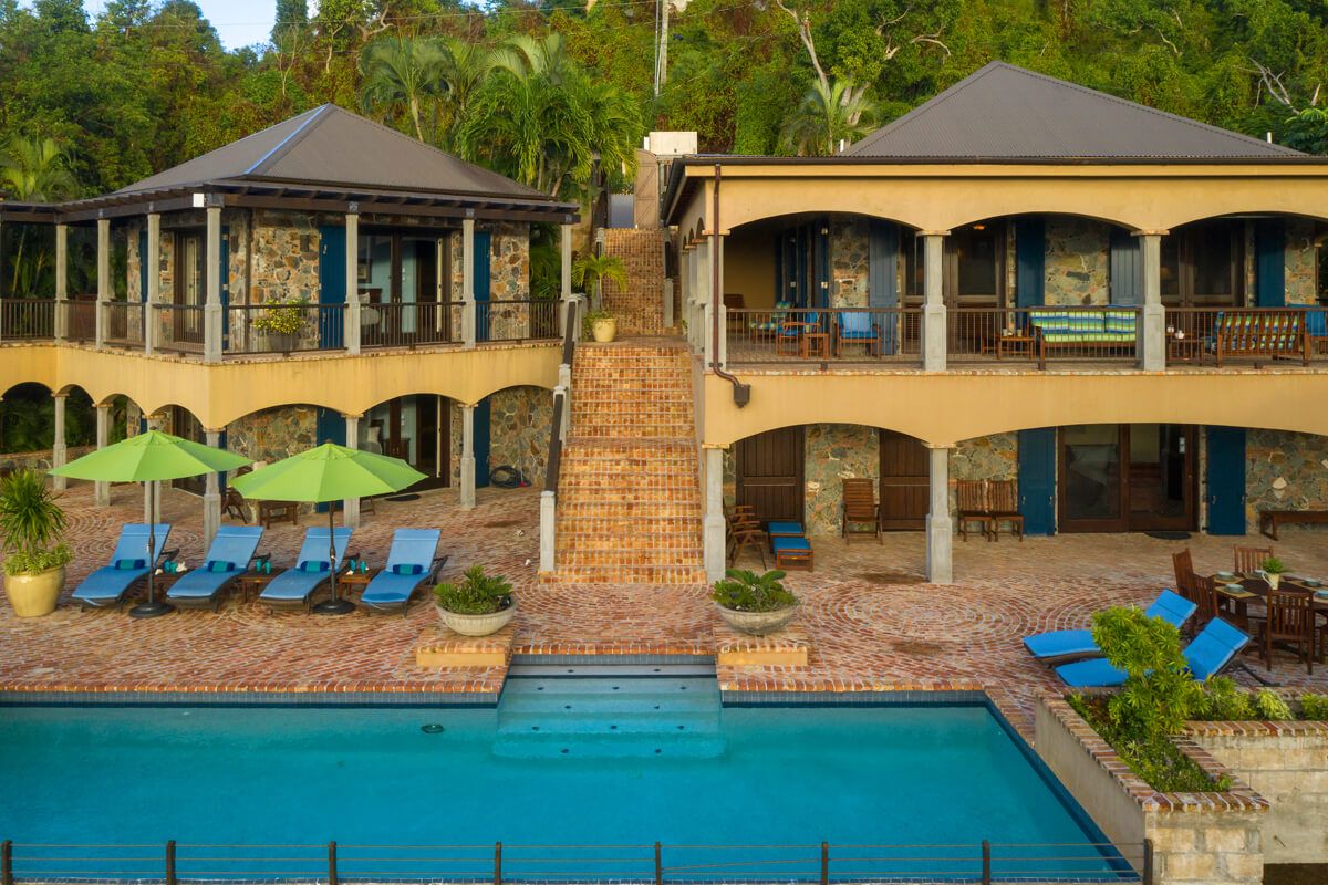Patio and pool area