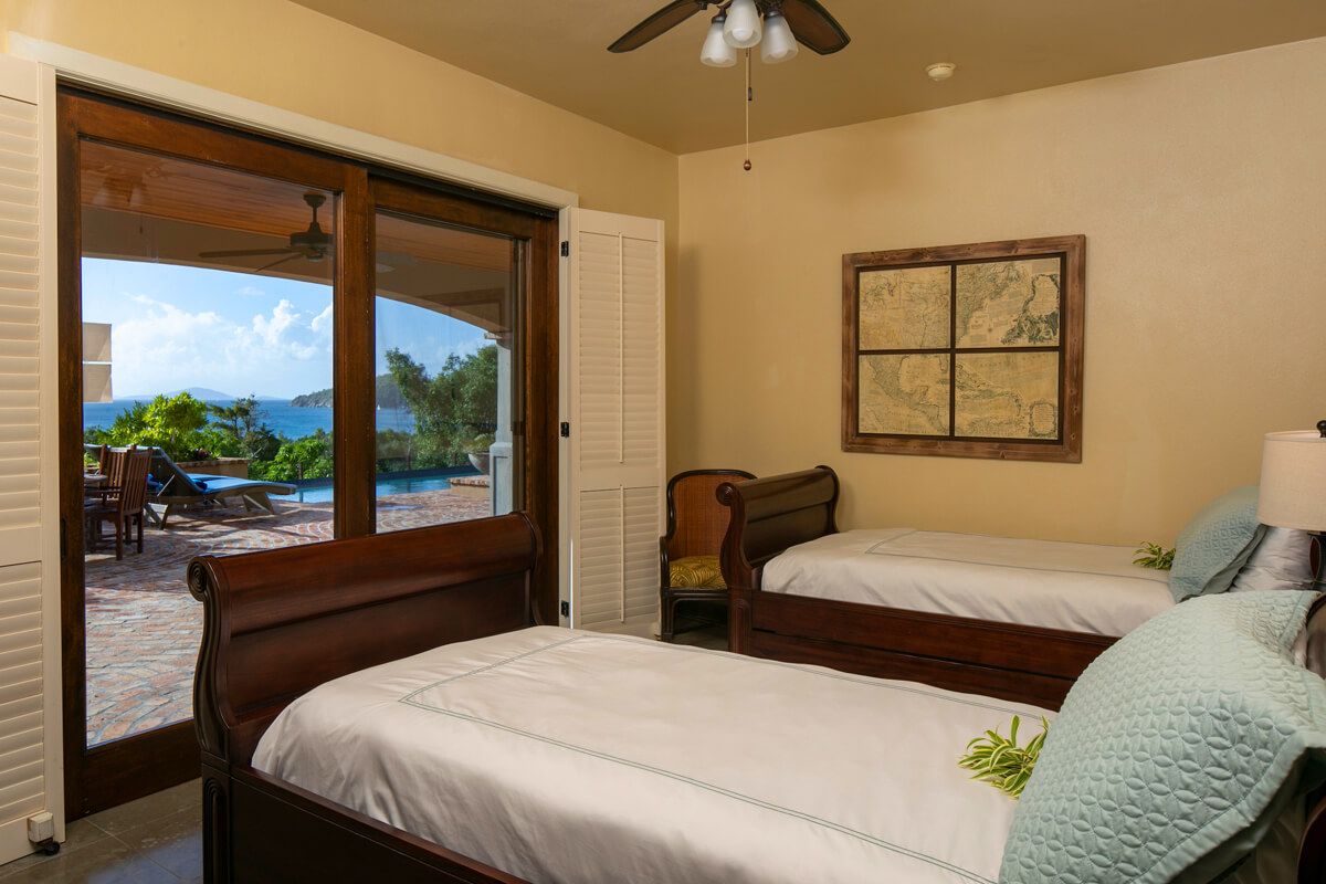 Lower level bedroom in the main house
