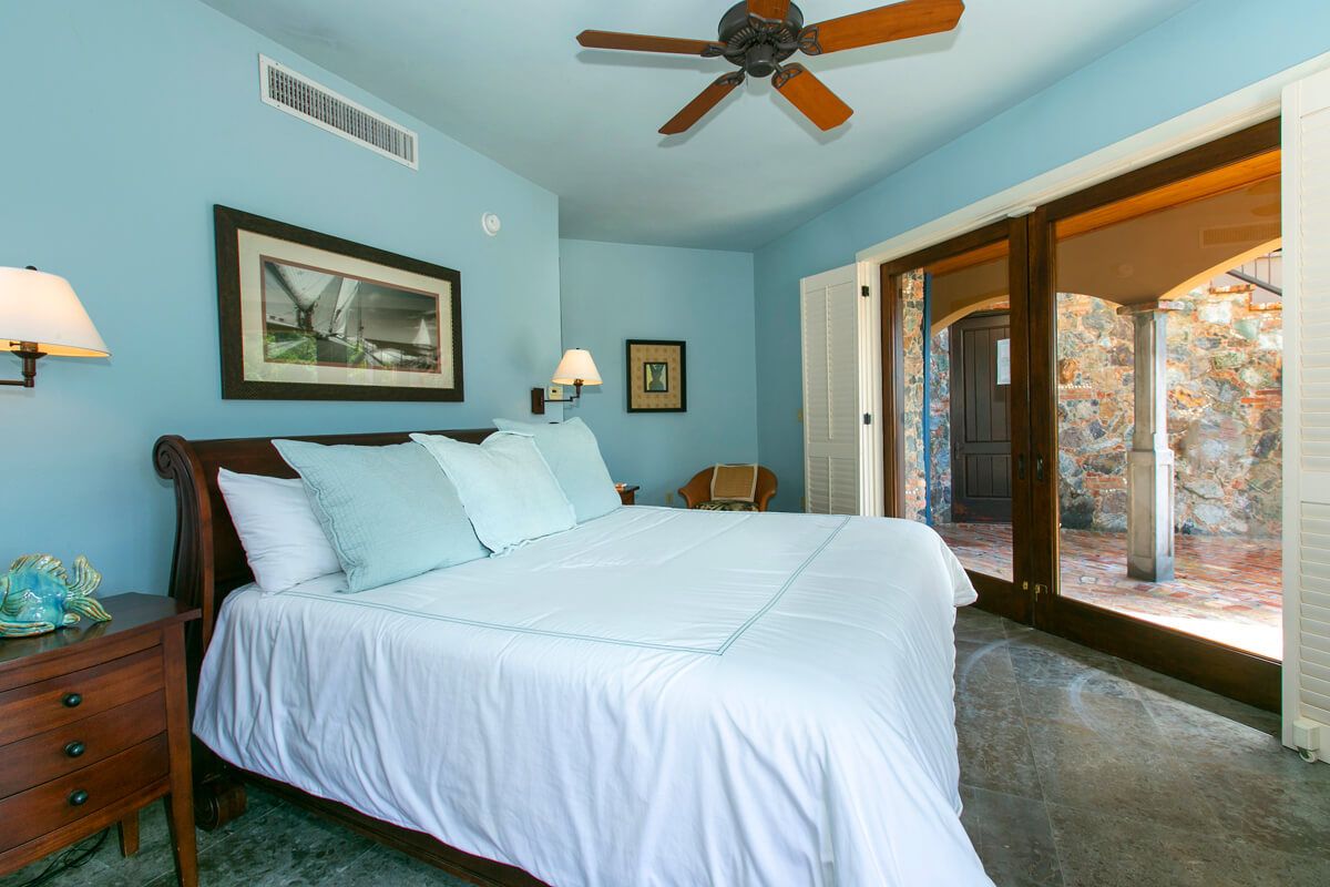Lower level bedroom in the closer bungalow