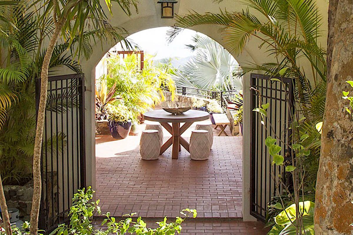 Gated garden patio