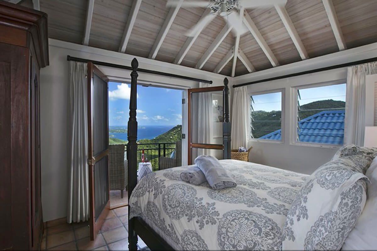 The Bliss Suite is a queen bedroom on the upper level