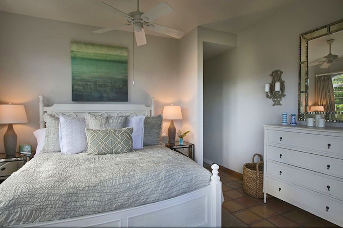 King bed in the Serenity suite
