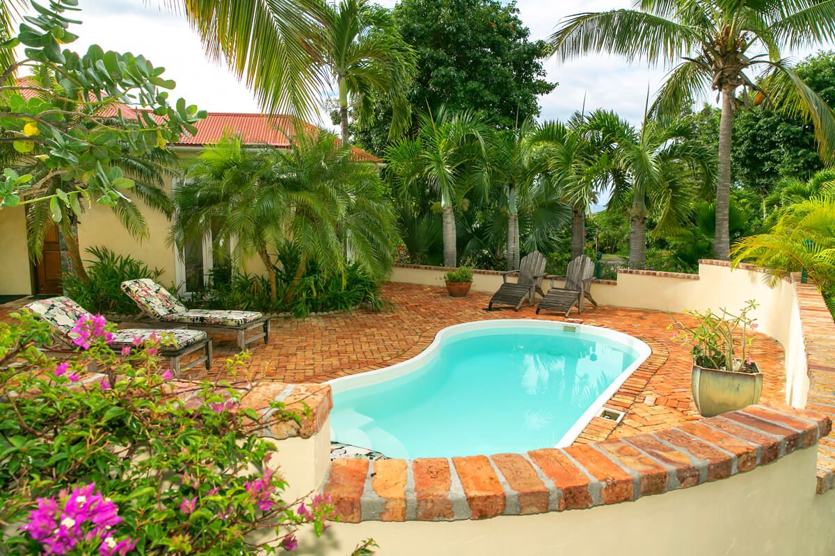 The pool area