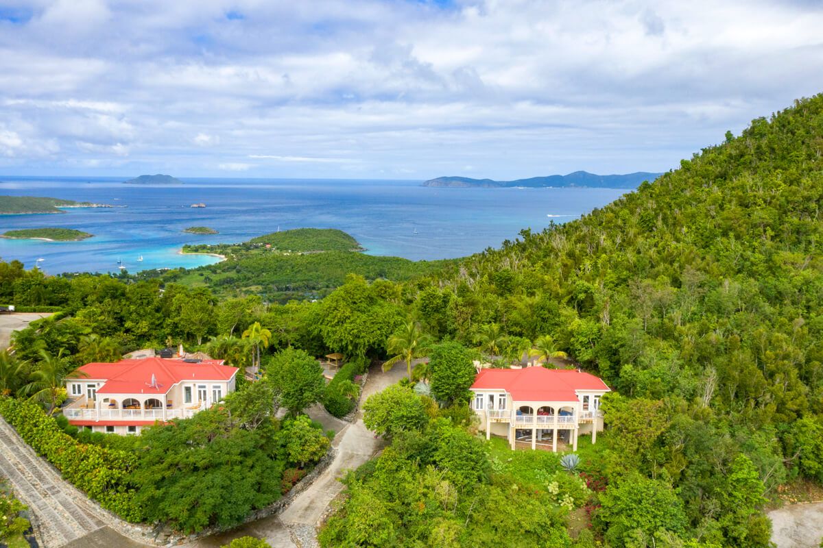 Aerial views of the Caneel Trailside property