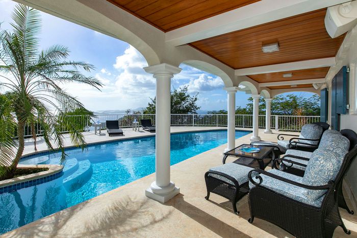 Covered patio seating