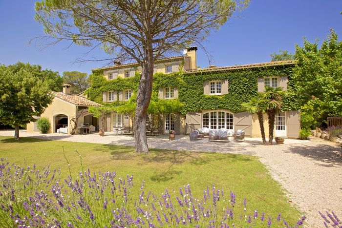 Stone terrace overlooking the vineyard