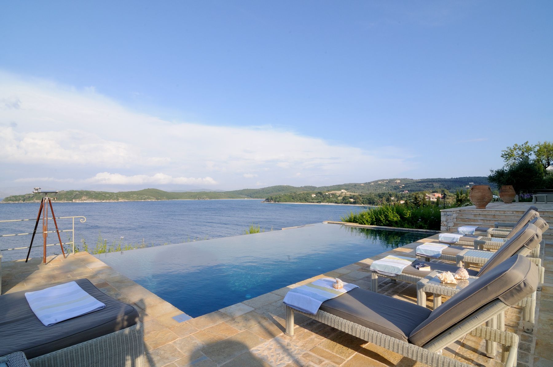 Drink in those seaside views that go on for miles and miles from your preferred plush sun bed. 