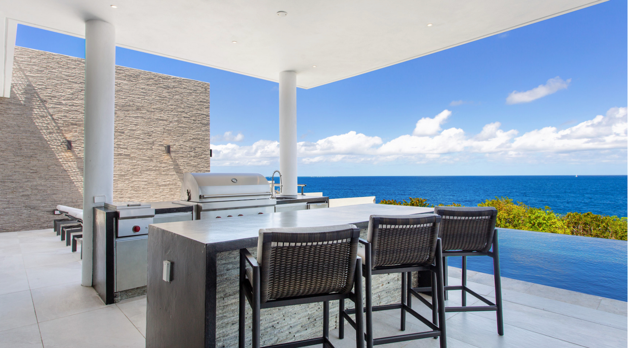 Outdoor kitchen with views