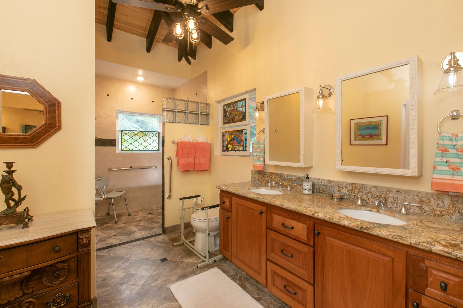 Ensuite with dual vanity and shower