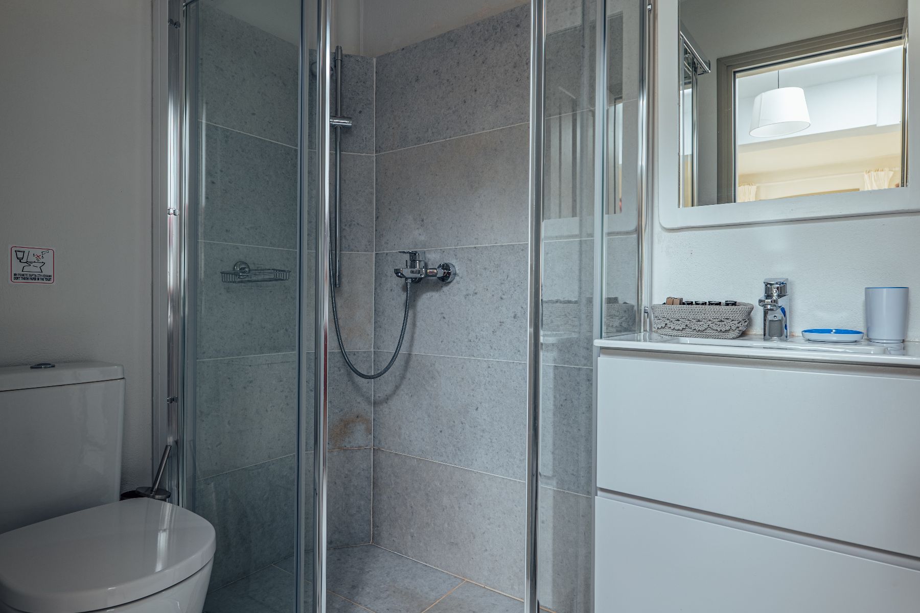 Ensuite bathroom with walk-in shower. 