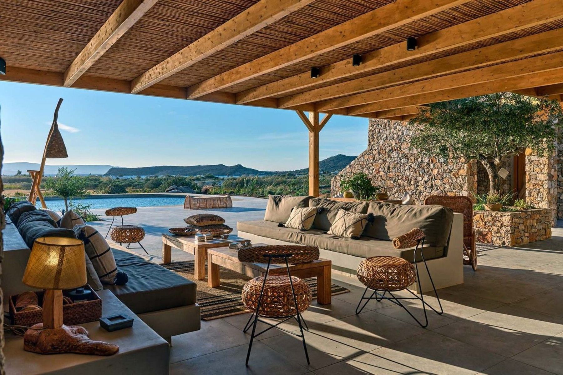 There are many spacious outdoor lounge areas to put your feet up and enjoy the gentle summer sun.