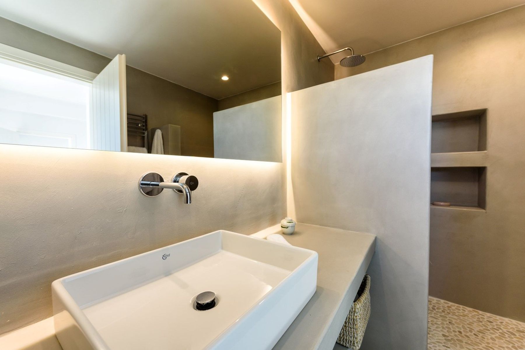 Ensuite bathroom with walk-in shower. 