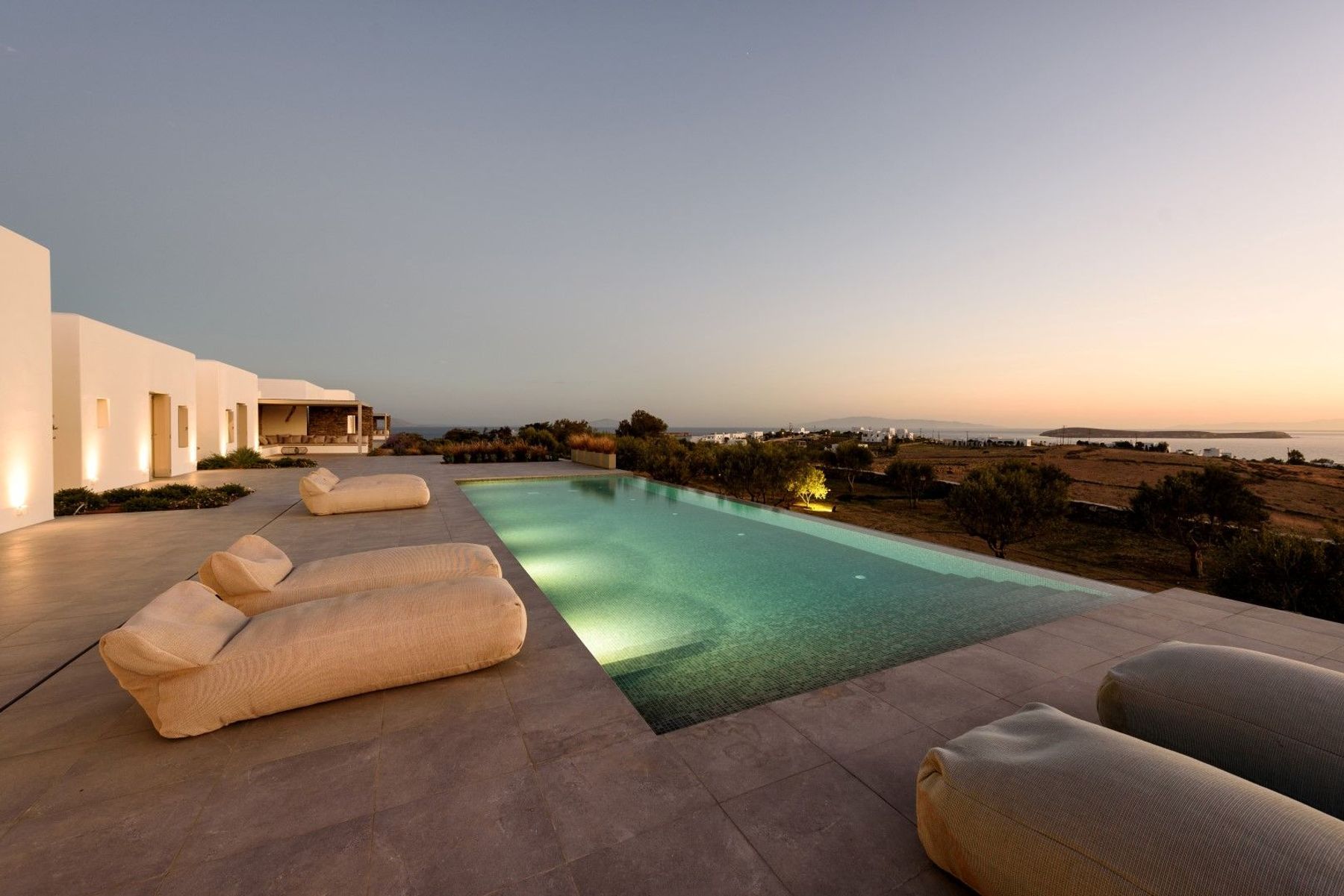 Sensational sunset views from the expansive pool terrace.
