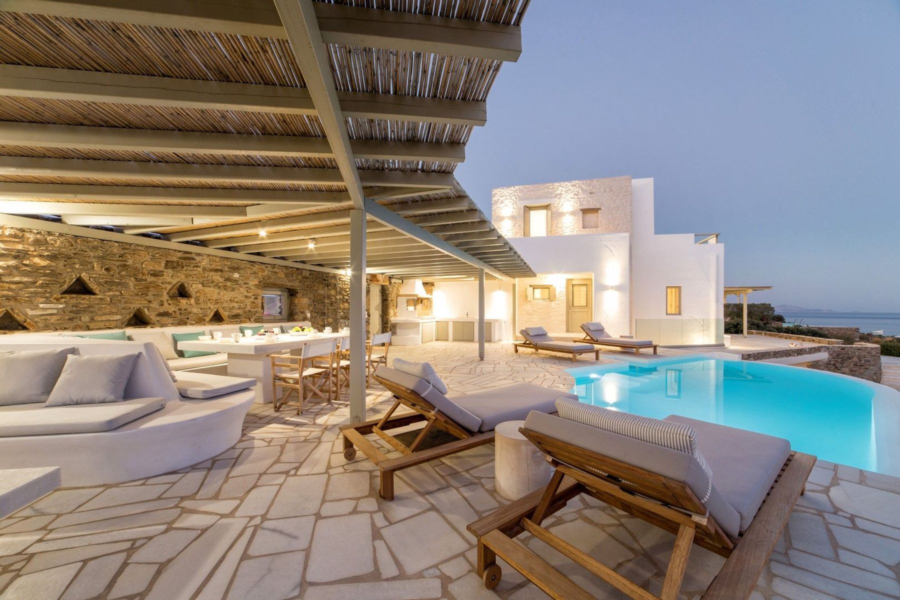 The expansive terrace is the perfect space for entertaining and relaxing together. 