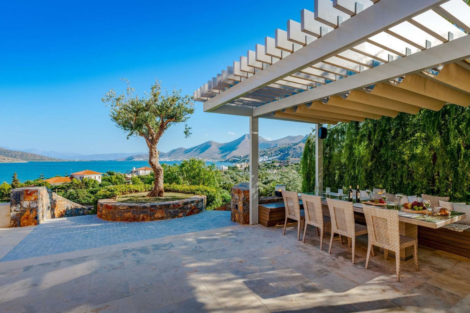 Panorama villa photo.