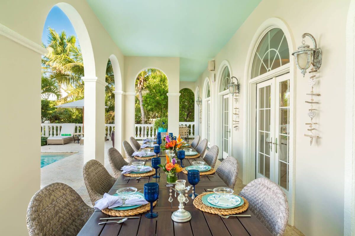 Outdoor patio dining