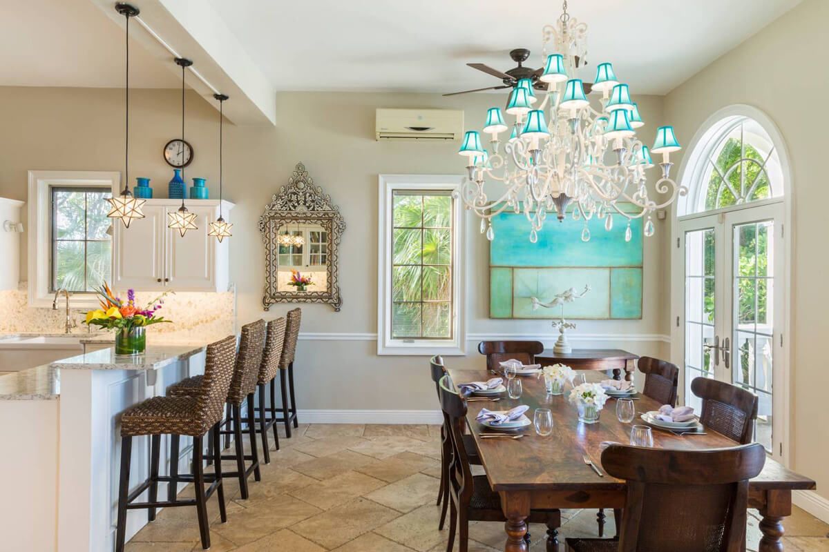 Dining table and breakfast bar