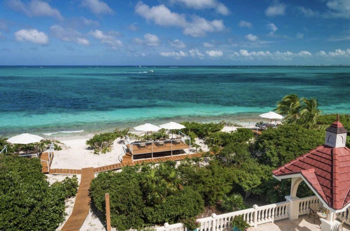 Aerial views of the Paprika Villa property