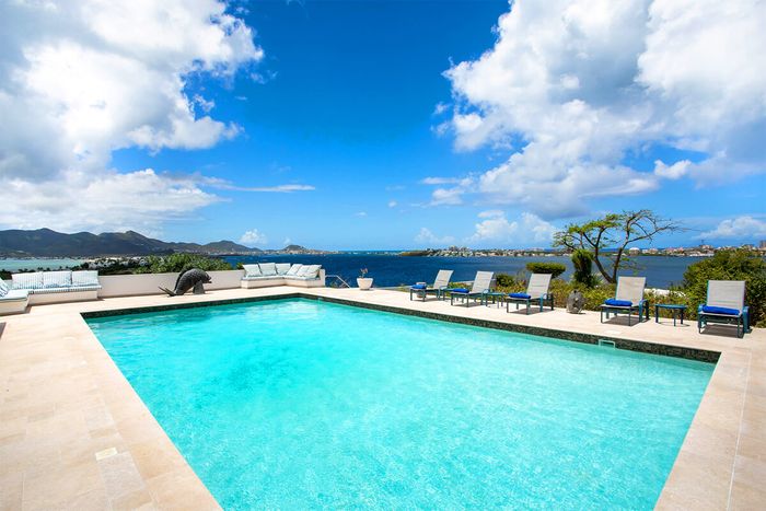 Pool with views of Baie Rouge