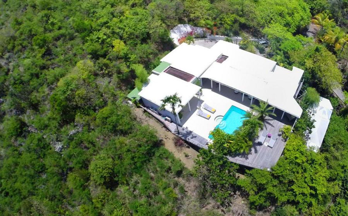 Aerial view of the property