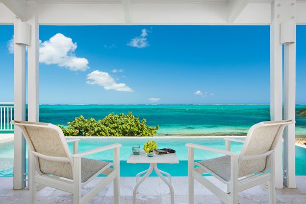 From the patio at Sandstone you have endless Caribbean views