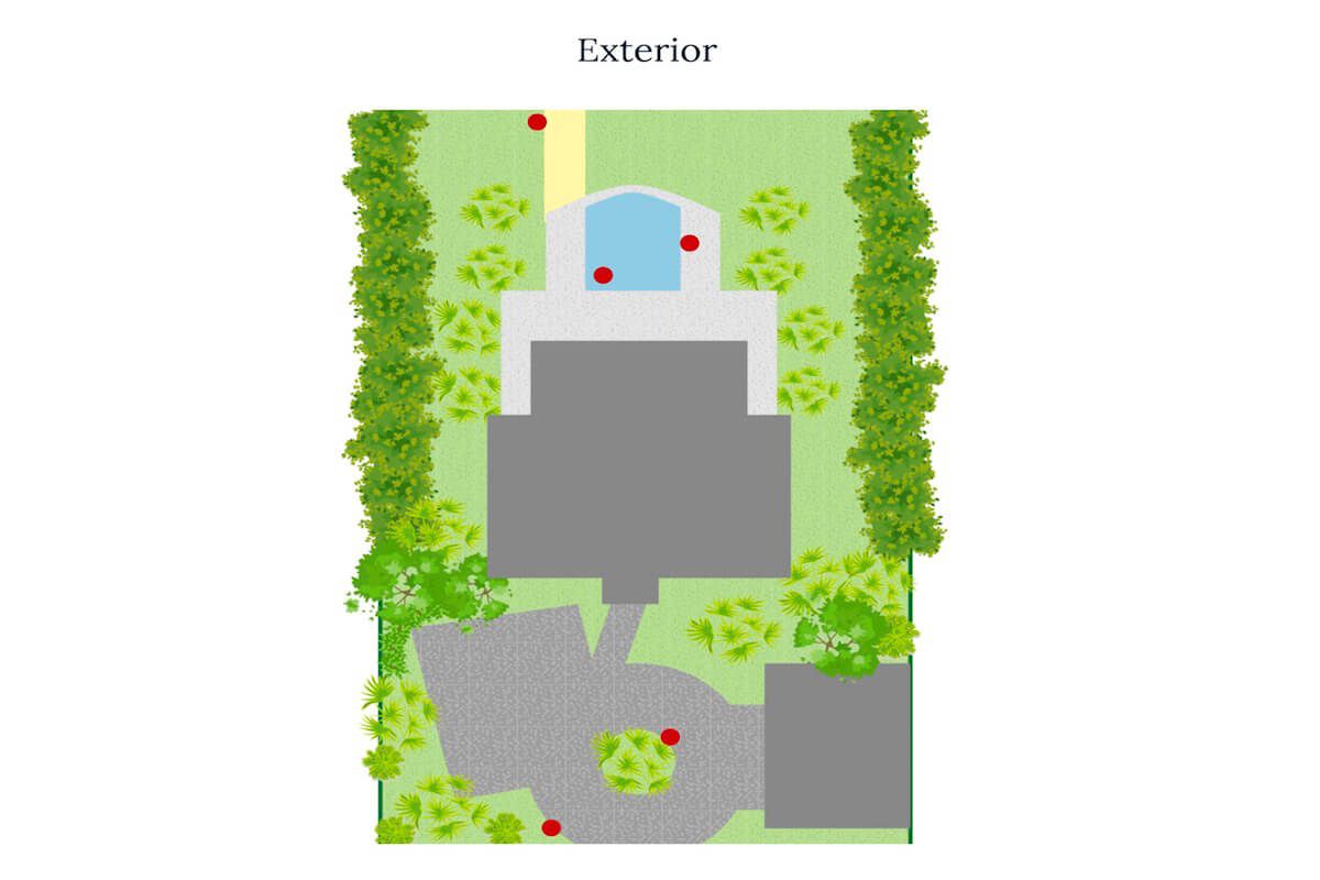 Exterior Villa property layout