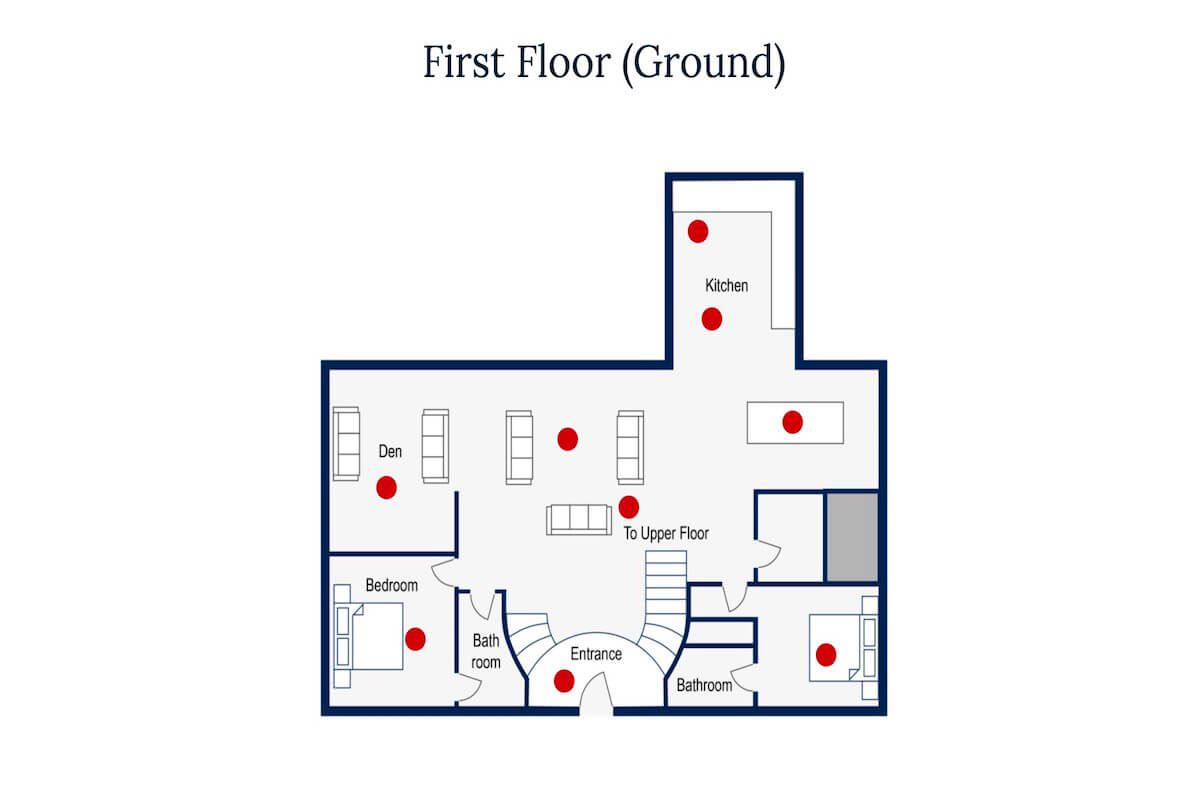 Ground level floor plan