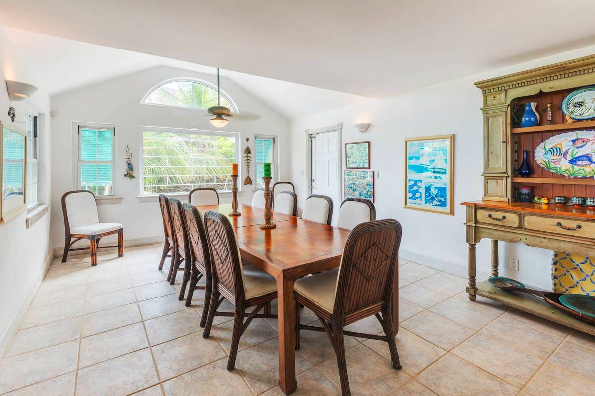 Dining table seats ten