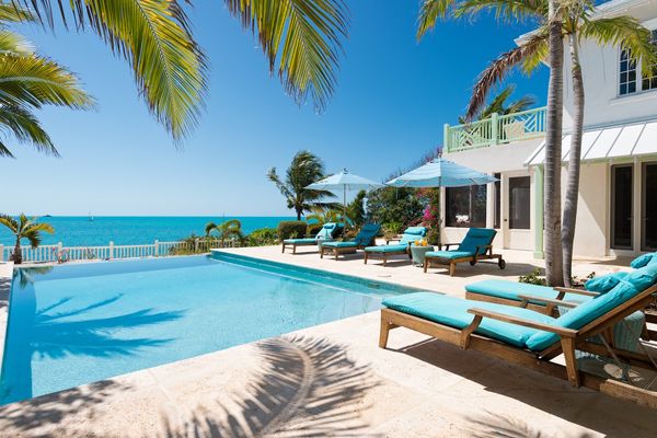 Enjoy amazing views of the Caribbean from the pool at Turquesa Villa