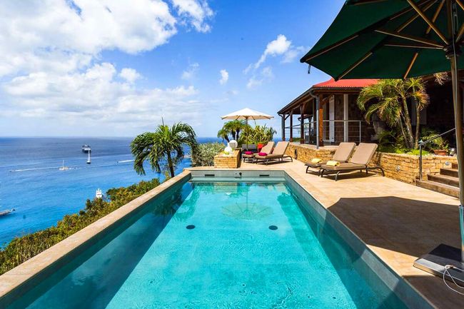 Perched on the hillside of Colombier - Hurakan provides beautiful views of Gustavia Harbour