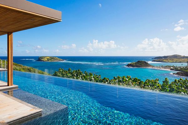 Villa Aum is located in Mont Jean the private gated community on the north side of St. Barts