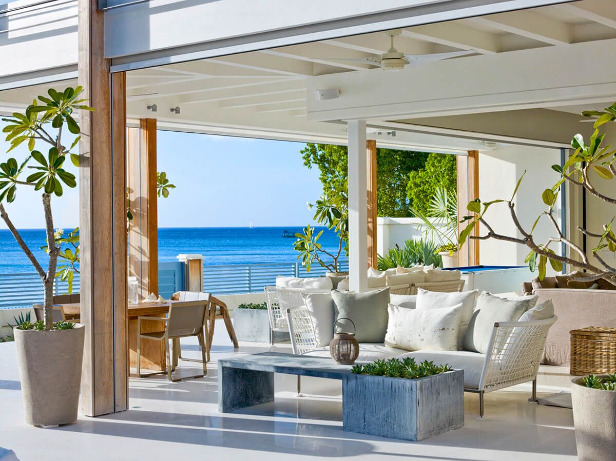 The back patio has great views of the villa