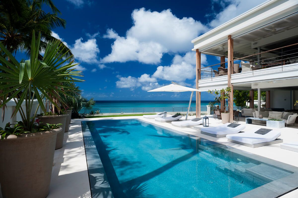 Luxurious pool just steps away from the beach at The Dream Villa