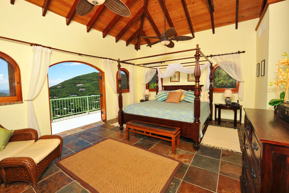King bedroom and patio access