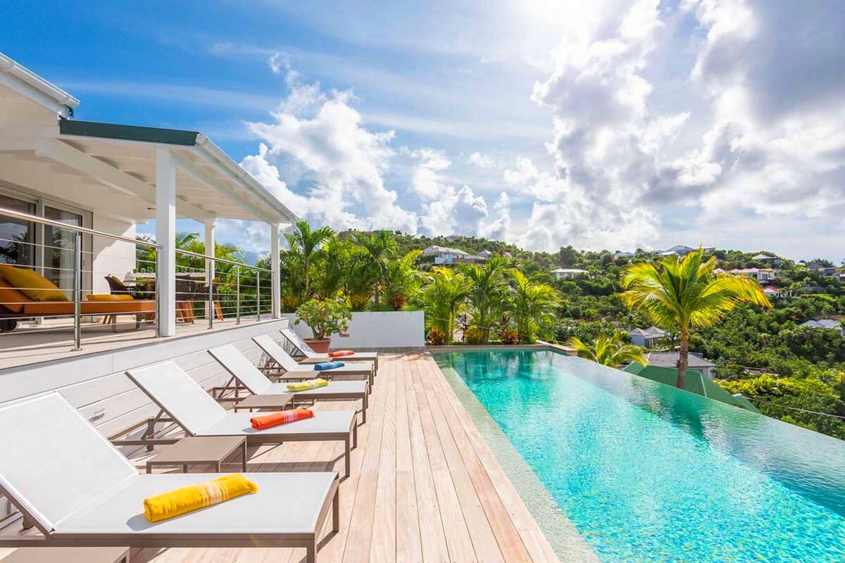 Loungers by the pool