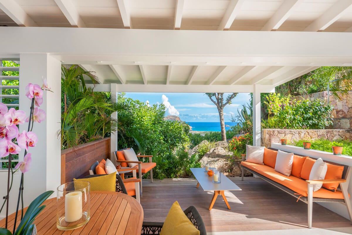 Back patio seating