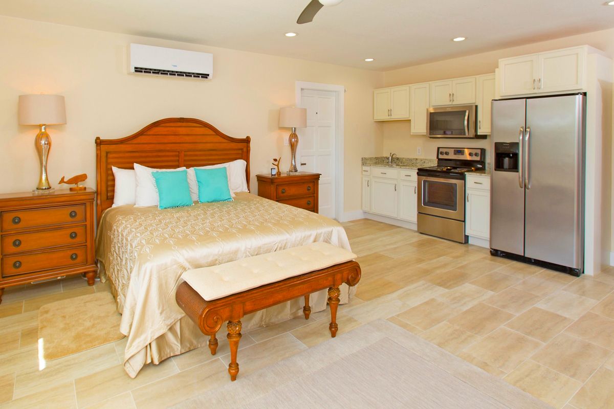 The seventh bedroom suite has a kitchenette and exterior access 