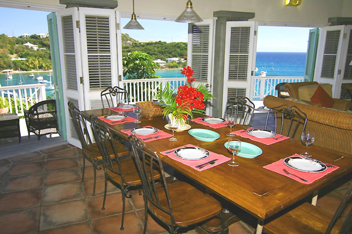 Dining table seats eight