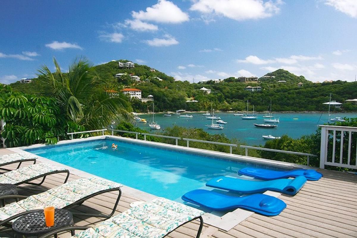 Looking east over Chocolate Hole Bay from the pool deck 