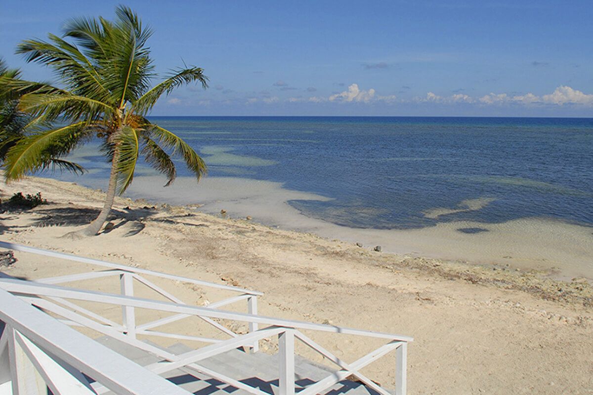 A beautiful stretch of beach in front of the villa
