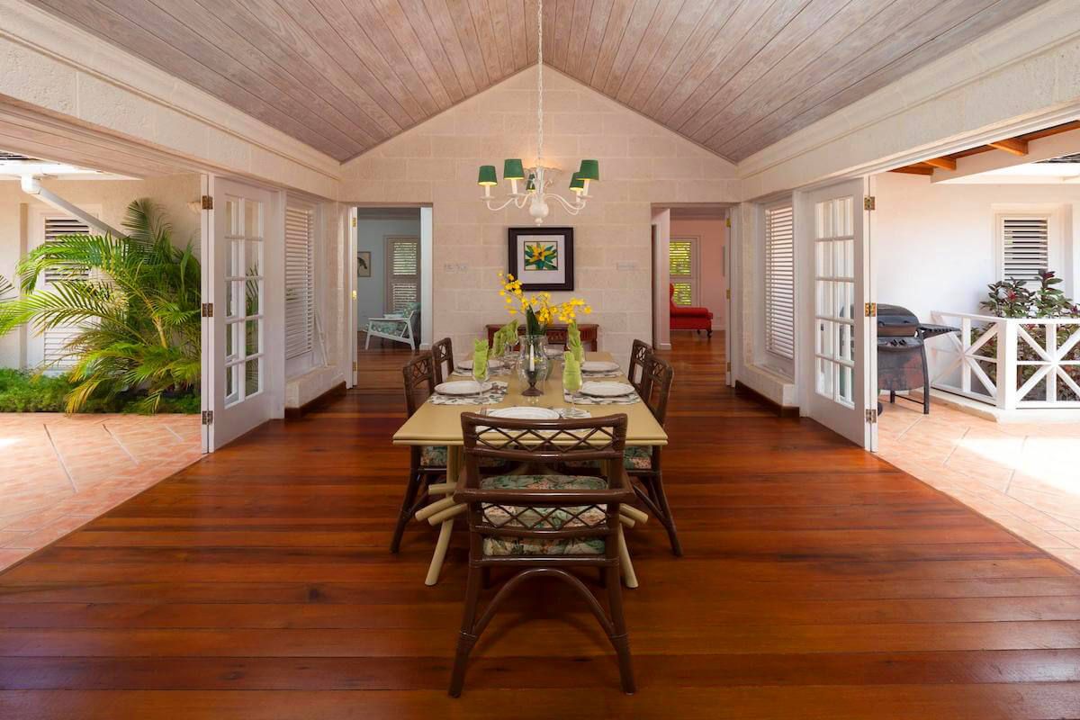 Dining table in the passage way area