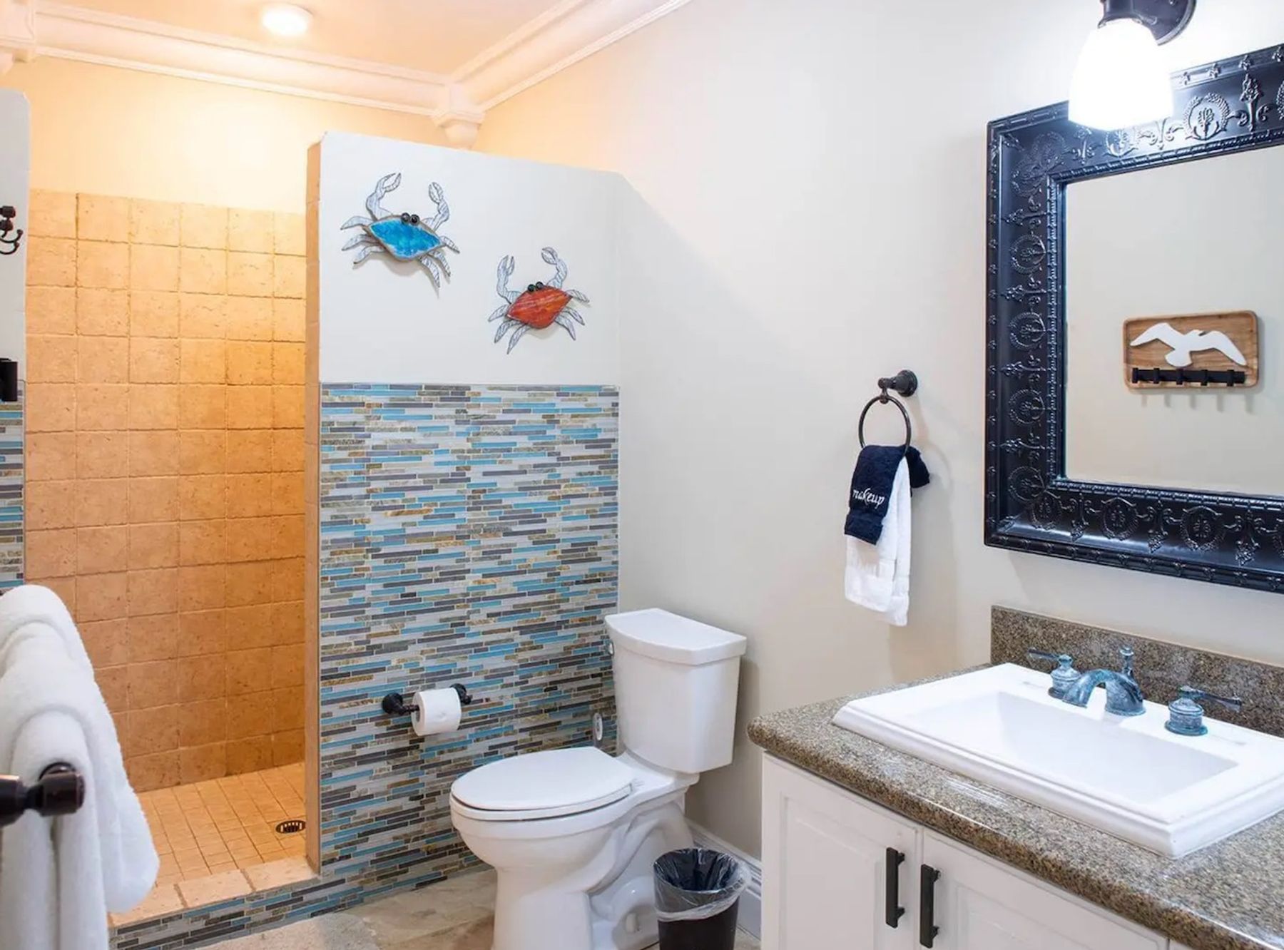 Different angle showing shower